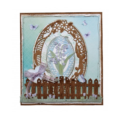 Het Little Happiness Tuinhekje van Noor! Design op een voorbeeldkaart