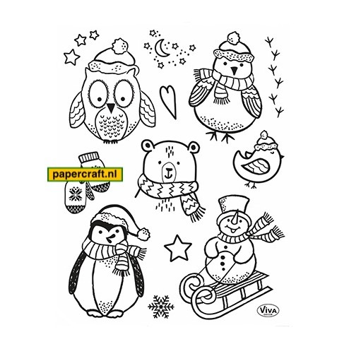 Viva Decor Stempelset Little Winter Friends, code: 400322400