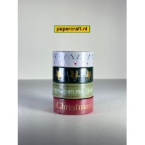 DoveCraft Washi Tape set van 4 verschillende rolletjes