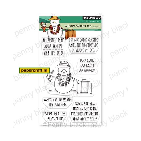 Penny Black Clear Stempel Set Winter Warm Up, code: 30-776