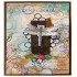 De achtergrond op deze kaart is gestanst met de Marianne Design mal CR1534 Art Texture Dots