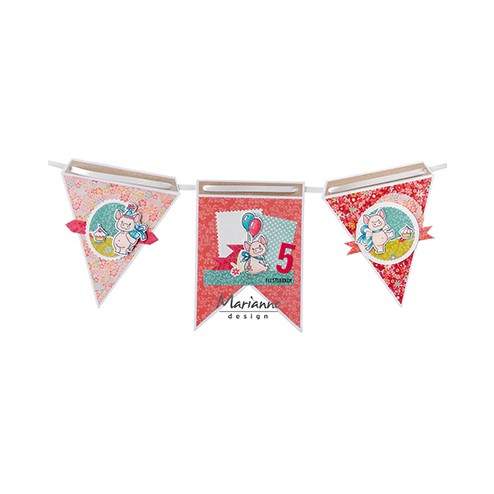 Een Feestvarken stempel en stanst u met de Eline's Animals Pigs EC0187