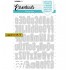Het hele alfabet in hoofdletters, kleine letters en met schaduw kunt u stansen met de Studio Light mal 390