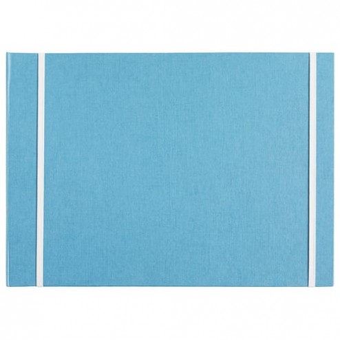 MyArtBook Blauw A4 dicht met elastieken opdat het papier goed beschermd wordt