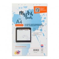 MyArtBook Schetspapier Ivoorkleurig 120 grams. Het formaat is A4 en in een verpakking zitten 20 vellen