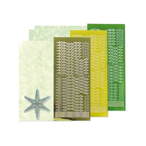 Star Sticker Stamp Set Green